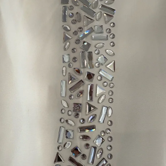 Fashion Nova White Pantsuit w/ Silver (crushed mirror look) XL - Picture 12 of 14